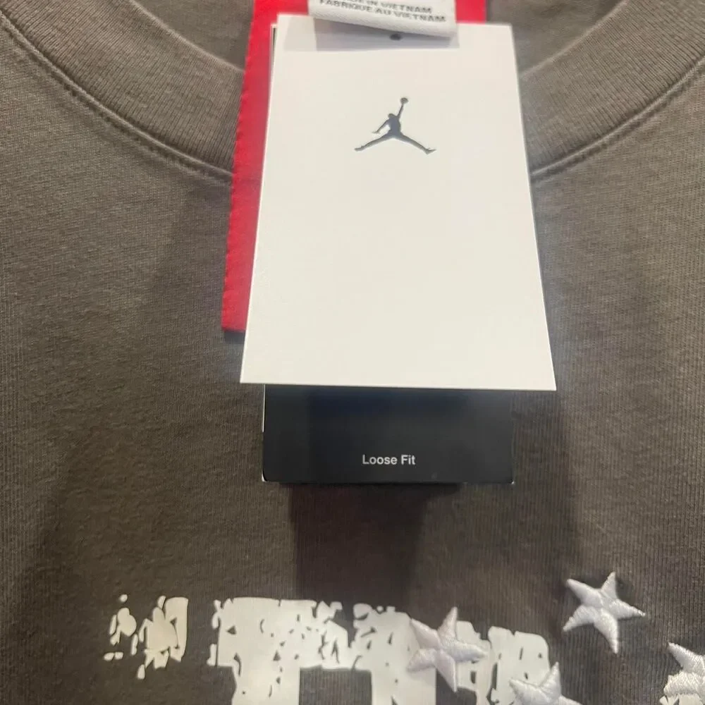 Jordan Men's Brown and Khaki T-shirt